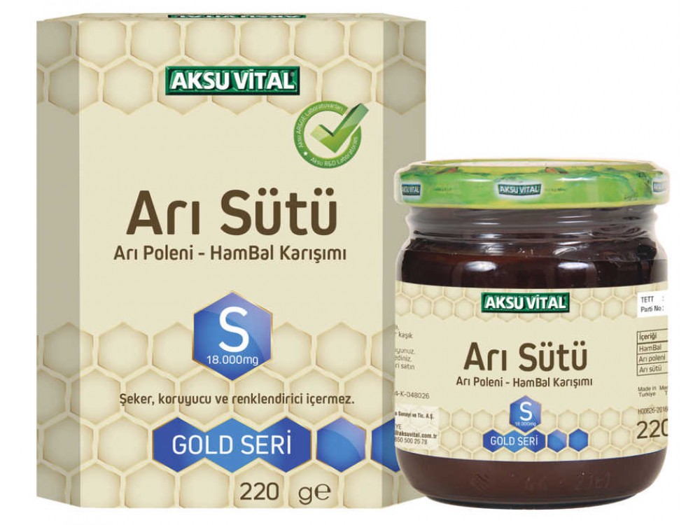 AKSUVİTAL ARI SÜTÜ - ARI POLENİ - HAM BAL KARIŞIMI SÜPER DOZ